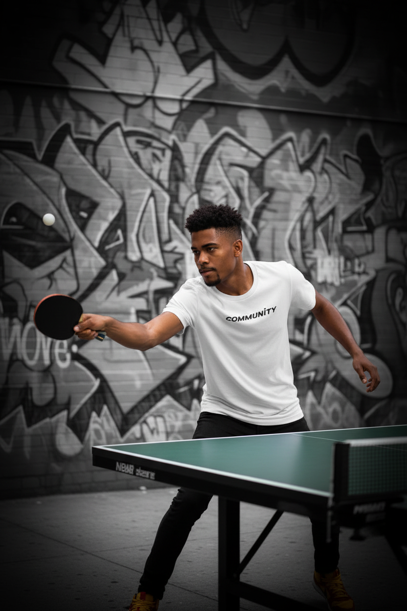 Action shot - COMMUNITY stolní tenis