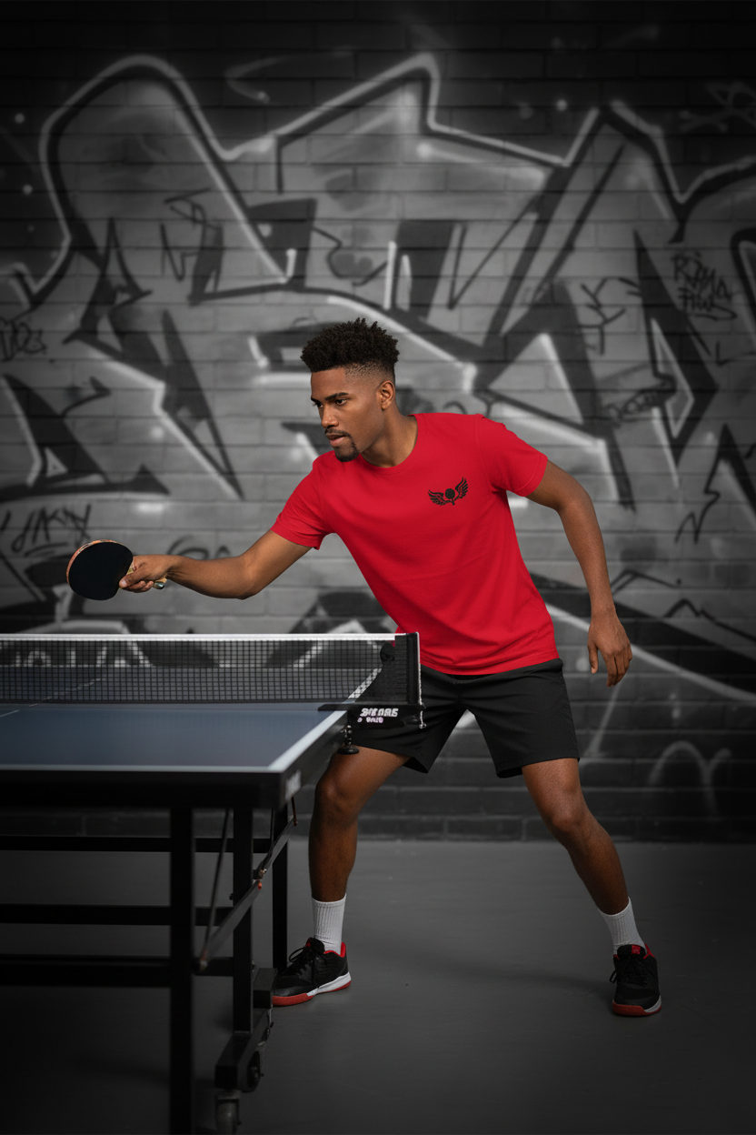 Action shot u stolu - upravená kompozice