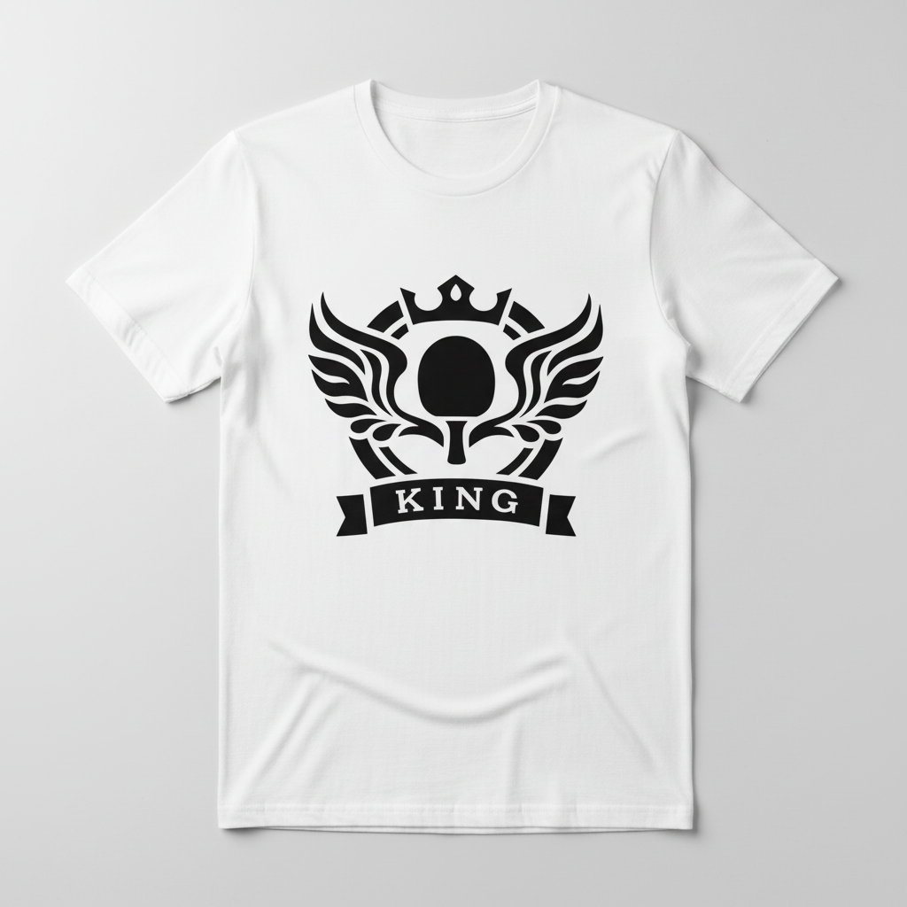 KING Black on White Flat Lay