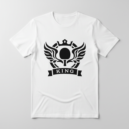 KING Black on White Flat Lay