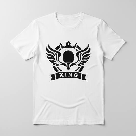 KING Black on White Flat Lay