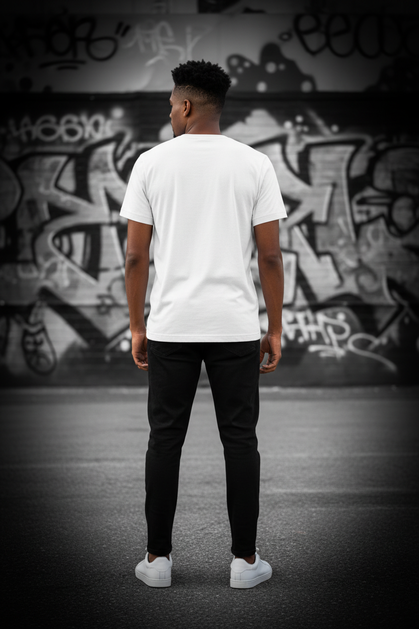 Pohled zezadu - stejný muž