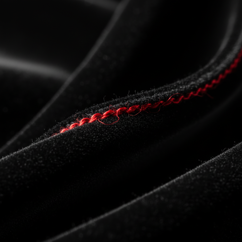 Premium Black Fabric Close-up Detail