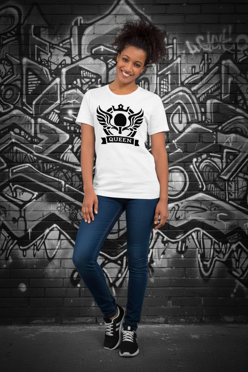 QUEEN tričko - frontální s černobílými botami