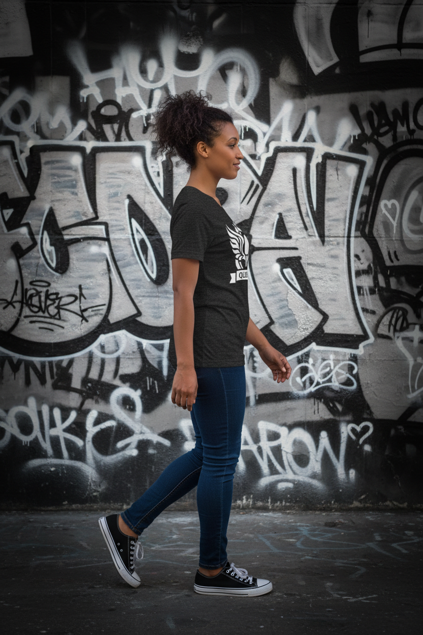 QUEEN tričko tmavě šedé - boční