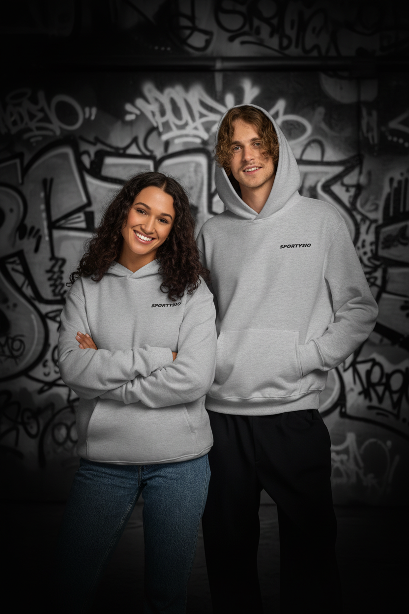 SPORTYSIO Grey Hoodie Lifestyle